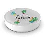 Porte-savonsavon à poser blanc en céramique mod. Cactus