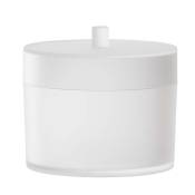 Pot avec couvercle blanc plastique acrylique D10cm