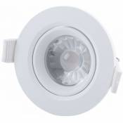 Spot encastrable LED plafonnier salle de bain spot encastrable plafonnier LED, en blanc rond, IP44, LED 6W 600lm blanc chaud, D 9,5 cm