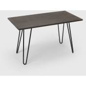 Table à manger industrielle 120x60 design Lix métal bois rectangulaire prandium