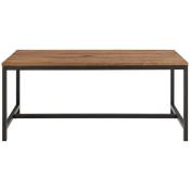Table à manger industrielle rectangulaire en bois et métal L180 - aged - marron