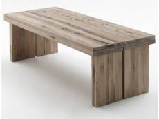 Table à manger rectangulaire en chêne chaulé laqué