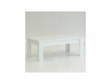 Table basse laqué blanc brillant - trani - l 122 x