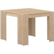 Table console extensible - Contemporain - 8 personnes - Décor chêne Bardolino - L 49 à 198 cm - MEXX