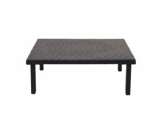 Table d'appoint en polyrotin hwc-g16, table de jardin/balcon, gastronomie 80x50cm ~ noir