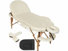Table de massage 3 zones pliante 10 cm d’épaisseur beige helloshop26 2008129