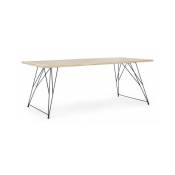 Table design industriel en bois district 200x90x h76 cm