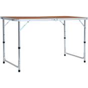 Table pliable de camping Aluminium 120x60 cm - Fimei