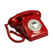 Téléphone fixe rétro rouge 746 Rotary - GPO Retro