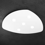 Top-light - Top light shape 1143 5 gx53 plafonnier led plafonnier moderne en métal, finition métal blanc - Blanc