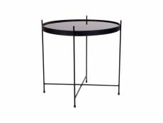Venezia - table basse en verre et métal ø48xh48cm - couleur - noir #DS