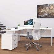 Web Furniture - Bureau d'angle moderne 180x160 avec