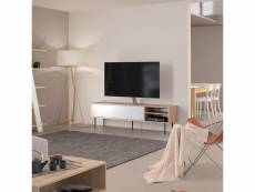 Ampere tv stand natural oak and white