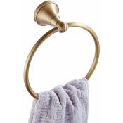 Anneau porte-serviette rond en laiton pour porte-serviette de salle de bain serviette de bain suspendu fixé au mur, Bronze brossé.