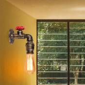 Applique Murale Style de Conduite d'eau Luminaire E27 Métal Lampe Industriel Rétro pour Salon Chambre Loft Bar - Rouille - Rouillé