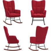 Chaise à bascule Rouge bordeaux Velours - chaise à