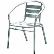 Chaise de bar en aluminium fauteuil 50x56xH74 cm