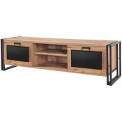 Concept-usine - Meuble tv industriel 180 cm syn - wood