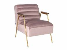 Dallas - fauteuil retro en velours rose