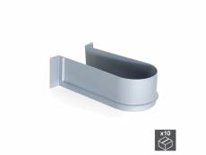 Emuca sous-évier pour tiroir de salle de bain, courbe, plastique, gris, 10 ut. 3051621