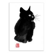 FLUFFY CAT - Affiche d'art 50 x 70 cm