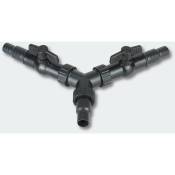 Helloshop26 - Y-distributeur 20/25mm pour Tuyau de bassin (3/4/1) valve réglage