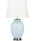 Lampe de Chevet Lampe de Table Bleu Claire et Blanche