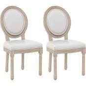 Lot de 2 chaises de salle à manger médaillon style