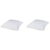 Lot de 2 protèges oreillers anti-acariens Microstop molleton imperméable 40x60 - Blanc