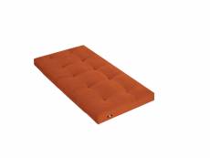 Matelas futon orange goyave coeur en latex 90x200