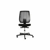 No-name - Chaise de travail pivotante Tec spot roulettes sellerie tissu noir hauteur d'assise 410-570 mm DAUPHIN