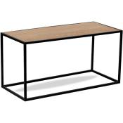Nordlys - Table Basse Design Rectangulaire Industriel Moderne Bois - Noir