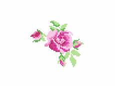 Papier peint panoramique rose en crochet rose et vert - 158108 - 186 cm x 2,79 m 158108