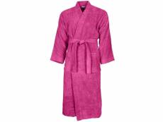 Peignoir de bain mixte 420gr/m² luxury kimono - rose indien - 2 - m