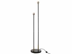 Pied lampe sur pied bollie acier-marbre noir - l 30 x l 30 x h 140 cm