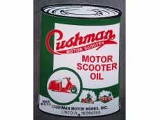 "plaque emaillée cushman oil motor scooter bidon d'huile