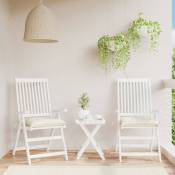 Prolenta Premium - Maison du'Monde - Coussins de chaise 2 pcs blanc crème 40x40x7 cm