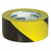 Ruban adhesif PVC bicolore jaune et noir