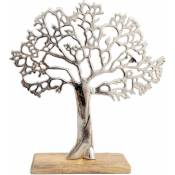 SIL - Arbre décoratif en aluminium et bois de manguier