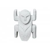 Statue de jardin Totem 40 cm - Blanc - Blanc