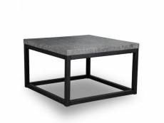 Table basse carree 54 x 54 cm métal plateau mélaminé finition béton outlet 20101003450