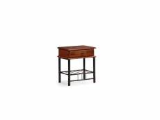 Table de chevet en bois fiona 48 cm x 37 cm x 55 cm - cerise/noir 2512