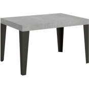 Table extensible 90x130/234 cm Flame Cement structure Anthracite