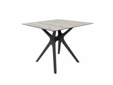 Table phénolique bois lavé 900x900 pied de table vela "s" - resol - - aluminium, phénolique compact, fibre de verre, polypropylène