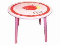 Table pour enfant fraise