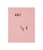 Tableau mémo A4 / L 21 x H 30 cm - Design Letters rose en matière plastique