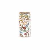 Vase Toiletpaper - Snakes / Medium - Ø 15 x H 30 cm / Détail or 24K - Seletti multicolore en verre