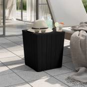 Vidaxl - Table de jardin avec couvercle amovible noir