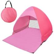 Aiducho - Pop-Up Tente De Plage Protection Uv Upf 50+, Abris Solaires Imperméables Pour Camping Familial, Pêche, Pique-Nique. 2 Personnes, Rose (150