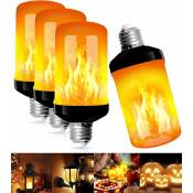 Ampoule LED E27, 4W LED Ampoule Flamme à 4 Modes D'éclairage,